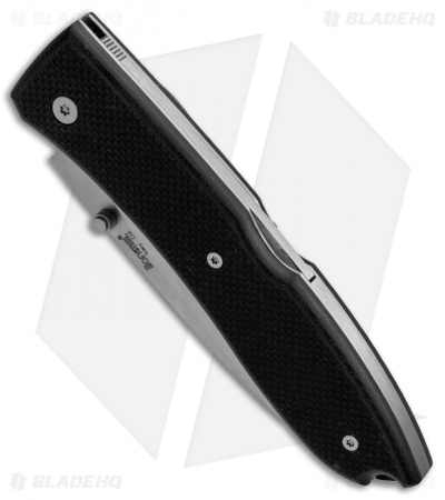 LionSteel Big Opera Black G-10 Folding Knife (3.5" Satin) Italy 8810 BK