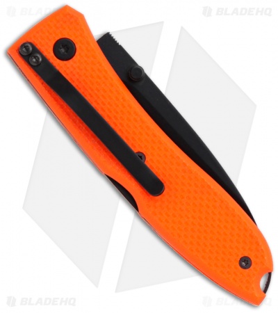 LionSteel Opera Orange G-10 Folding Knife (2.91" Black) Italy 8800 OR