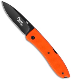 LionSteel Opera Orange G-10 Folding Knife (2.91" Black) Italy 8800 OR