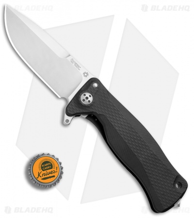 LionSteel SR-11A Integral Frame Lock Knife Black Aluminum (3.7" Satin)