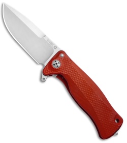 LionSteel SR-11A Integral Frame Lock Knife Red Aluminum (3.6" Satin)