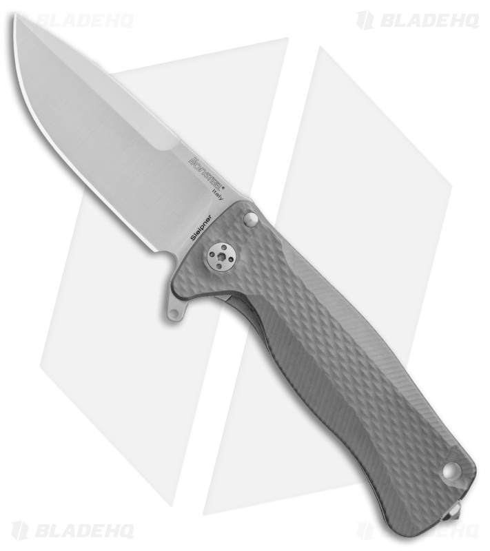 LionSteel SR-22 Flipper Integral Frame Lock Knife Titanium (3.125" Satin)