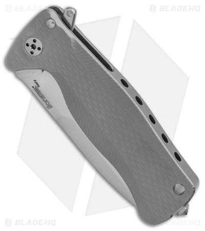 LionSteel SR-22 Flipper Integral Frame Lock Knife Titanium (3.125" Satin)