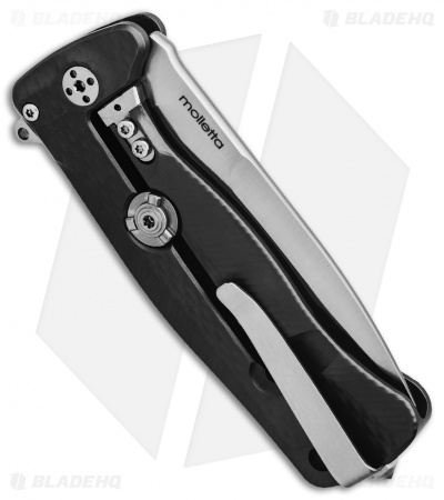 LionSteel SR-22A Flipper Integral Frame Lock Knife Black Al (3.125" Satin)