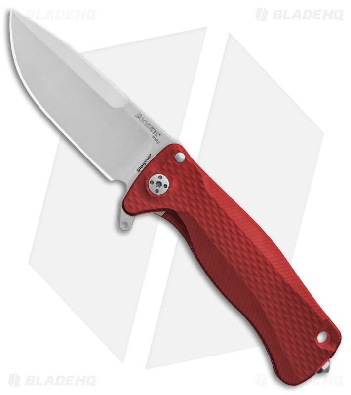 LionSteel SR-22 Flipper Knife | Integral Frame Lock | Red