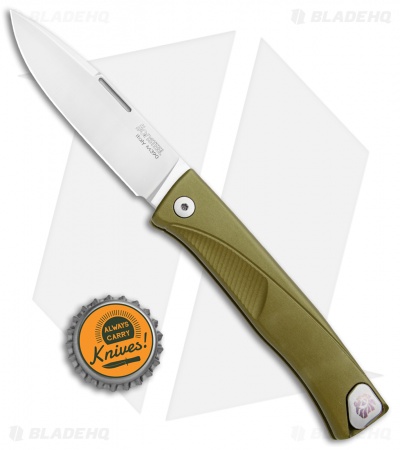 LionSteel Thrill Integral Slip Joint Knife Green Aluminum (Satin) TL-A-GS