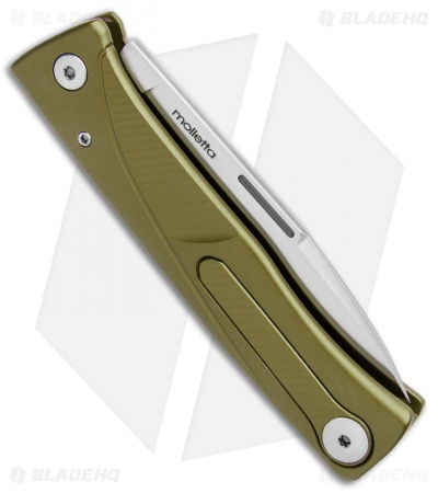 LionSteel Thrill Integral Slip Joint Knife Green Aluminum (Satin) TL-A-GS