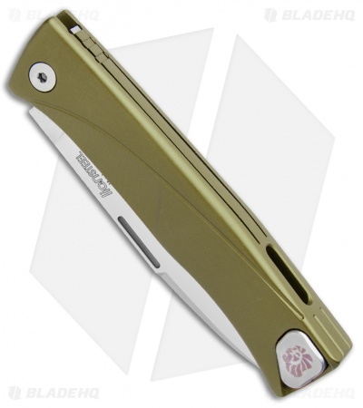 LionSteel Thrill Integral Slip Joint Knife Green Aluminum (Satin) TL-A-GS