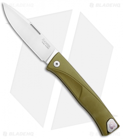 LionSteel Thrill Integral Slip Joint Knife Green Aluminum (Satin) TL-A-GS