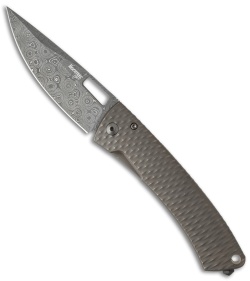 LionSteel Limited Edition TiSpine Aculus Knife Ti (Raindrop Damascus) TS1-DAC