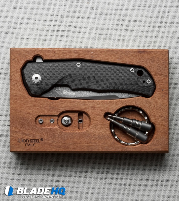 LionSteel Three Rapid CF (Damascus) TREDR - Blade HQ