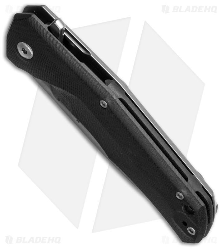 LionSteel TRE Flipper Frame Lock Knife Black G-10 (2.9