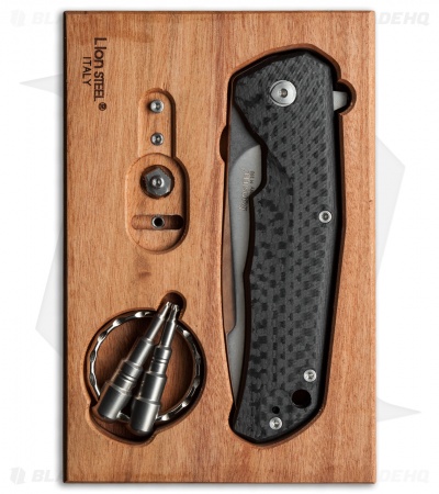 LionSteel TRE Three Rapid Exchange Frame Lock Knife Carbon Fiber (2.9" SW)