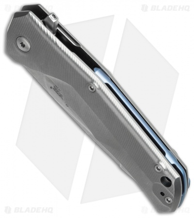 LionSteel TRE Three Rapid Exchange Frame Lock Knife Blue Clip (2.9" Stonewash)