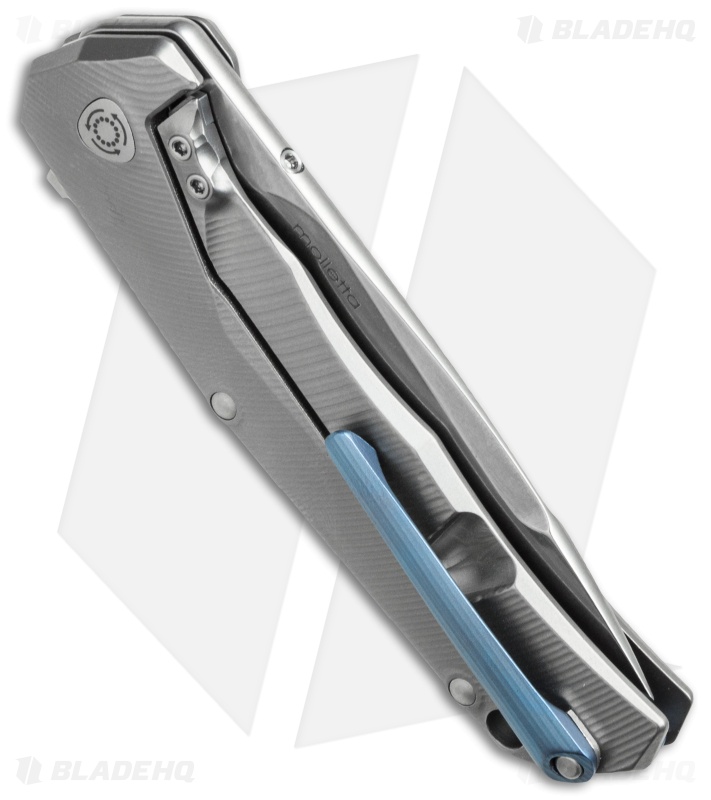 LionSteel TRE Three Rapid Exchange Frame Lock Knife Blue Clip (2.9