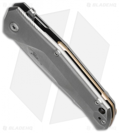 LionSteel TRE Three Rapid Exchange Frame Lock Knife Bronze Clip (2.9" Stonewash)