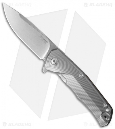 LionSteel TRE Three Rapid Exchange Frame Lock Knife Bronze Clip (2.9" Stonewash)