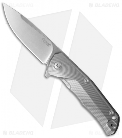 LionSteel TRE Three Rapid Exchange Frame Lock Knife Titanium (2.9" Stonewash)