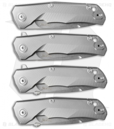 LionSteel TRE Three Rapid Exchange Frame Lock Knife Titanium (2.9" Stonewash)