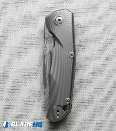 Lion Steel TRE Three Rapid Exchange Flipper Knife Titanium (2.8" Damascus) TREDT