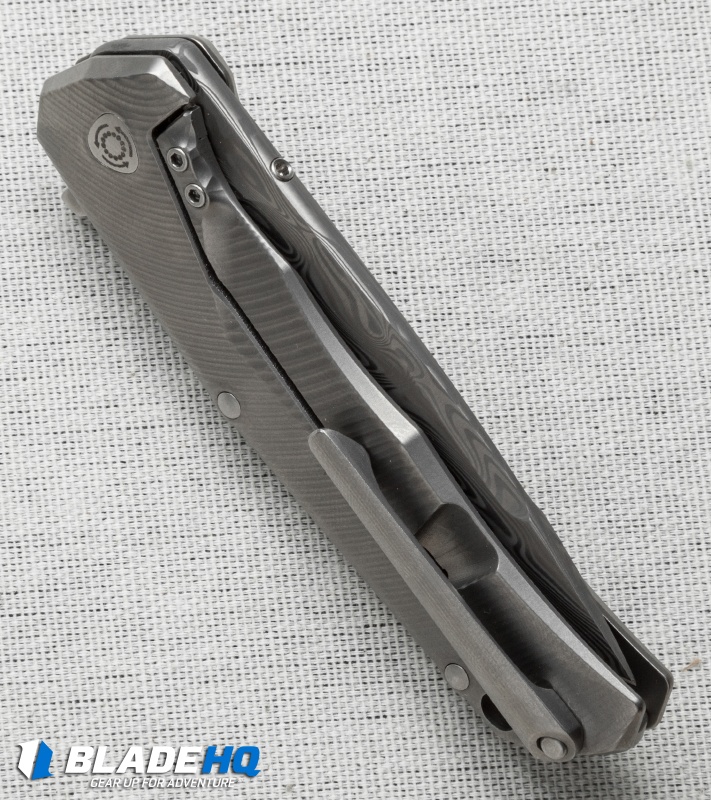 Lion Steel TRE Three Rapid Exchange Flipper Knife Titanium (2.8" Damascus) TREDT