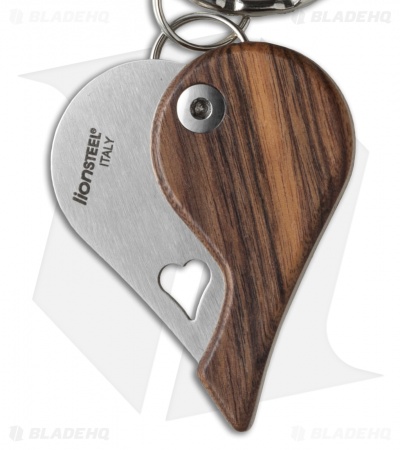 LionSteel LionBeat Folding Keychain Knife Santos Wood (1.125" Satin) 