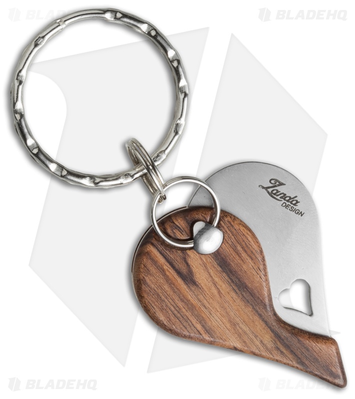 LionSteel LionBeat Folding Keychain Knife Santos Wood (1.125" Satin) 