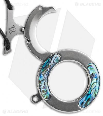 Mantis Vicious Circle Folding Neck Knife Abalone (1.25" Satin) MK14pa 