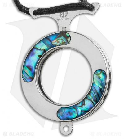 Mantis Vicious Circle Folding Neck Knife Abalone (1.25" Satin) MK14pa 