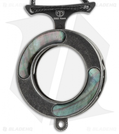Mantis Vicious Circle Folding Neck Knife Black Pearl (1.25" Stonewash) MK14swbp