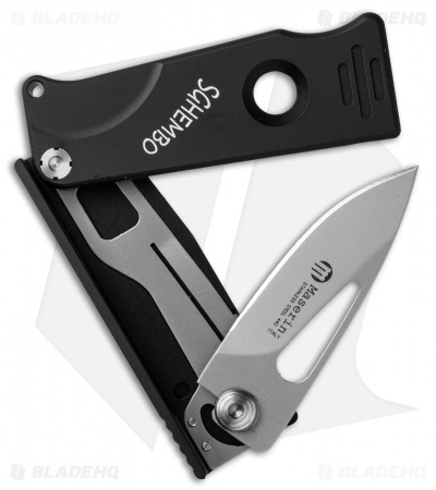 Maserin Sghembo Knife Black Aluminum (2" Bead Blast) 565/N