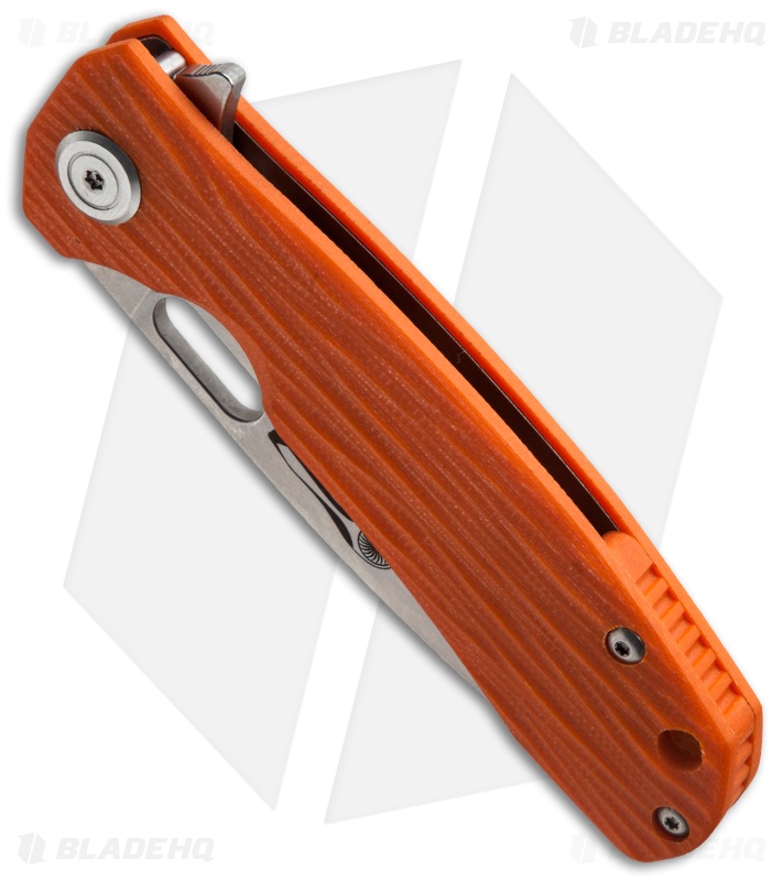 Maxace Balance Liner Lock Knife Orange G-10 (3.625" Stonewash S35VN)