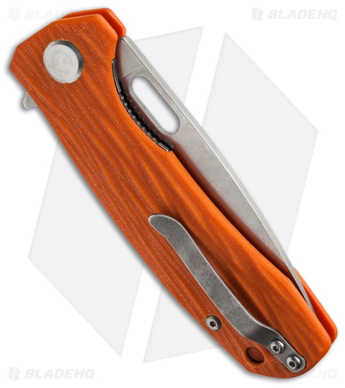 Maxace Balance Liner Lock Knife Orange G-10 (3.625" Stonewash S35VN)