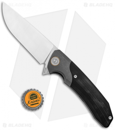 Maxace Knives Goliath 2.0 Liner Lock Knife Black G10/Titanium (4.5" Satin)