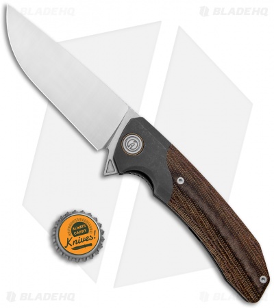 Maxace Knives Goliath 2.0 Liner Lock Knife Micarta/Titanium (4.5" Satin) 
