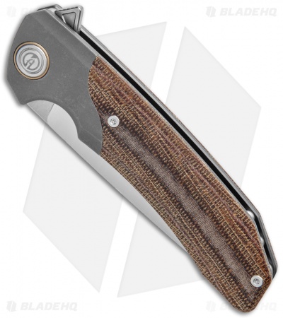 Maxace Knives Goliath 2.0 Liner Lock Knife Micarta/Titanium (4.5" Satin) 