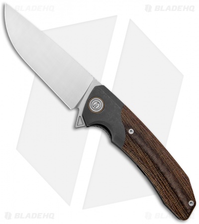 Maxace Knives Goliath 2.0 Liner Lock Knife Micarta/Titanium (4.5" Satin) 