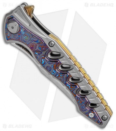 Maxace Knives Hive Frame Lock Knife Zirmascus/Titanium (4.25" Satin w/ CF Inlay)