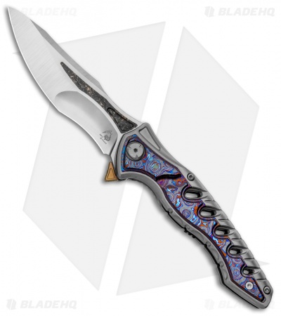 Maxace Knives Hive Frame Lock Knife Zirmascus/Titanium (4.25" Satin w/ CF Inlay)