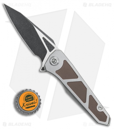 Maxace Knives Lanius Frame Lock Knife Brown G-10 (3.3" Black SW) ML06