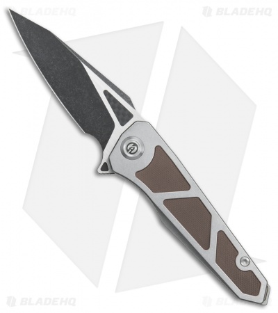 Maxace Knives Lanius Frame Lock Knife Brown G-10 (3.3" Black SW) ML06