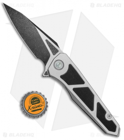 Maxace Knives Lanius Frame Lock Knife Black G-10 (3.3" Black Stonewash) ML04