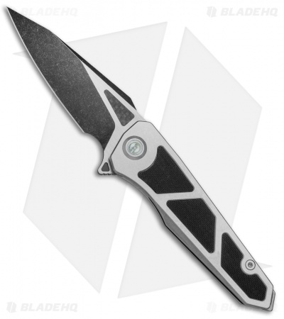 Maxace Knives Lanius Frame Lock Knife Black G-10 (3.3" Black Stonewash) ML04