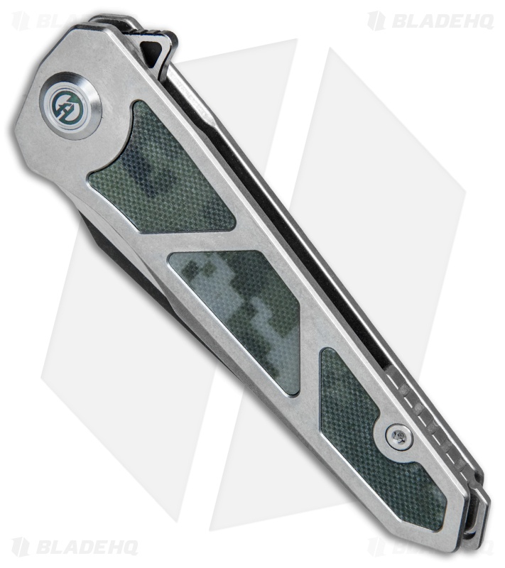 Maxace Knives Lanius Frame Lock Knife Digi Camo G-10 (3.3" Black Stonewash) ML05