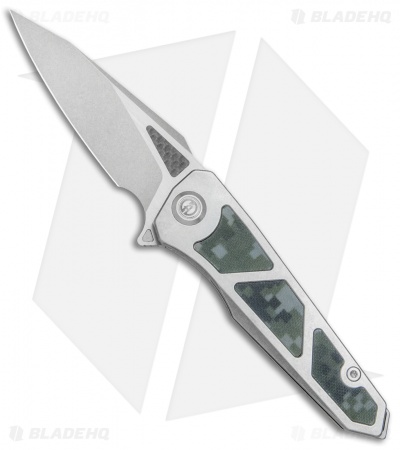 Maxace Knives Lanius Frame Lock Knife Digi Camo G-10 (3.3" Stonewash) ML02