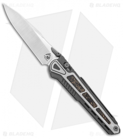 Maxace Knives Midnight Heron Pivot Lock Knife Titanium/Copper CF (4" Satin)