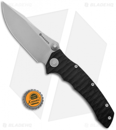 Maxace Knives Sandstorm-K Liner Lock Knife Black G10 (4.4" Stonewash)