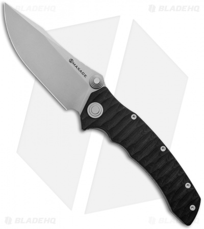 Maxace Knives Sandstorm-K Liner Lock Knife Black G10 (4.4" Stonewash)