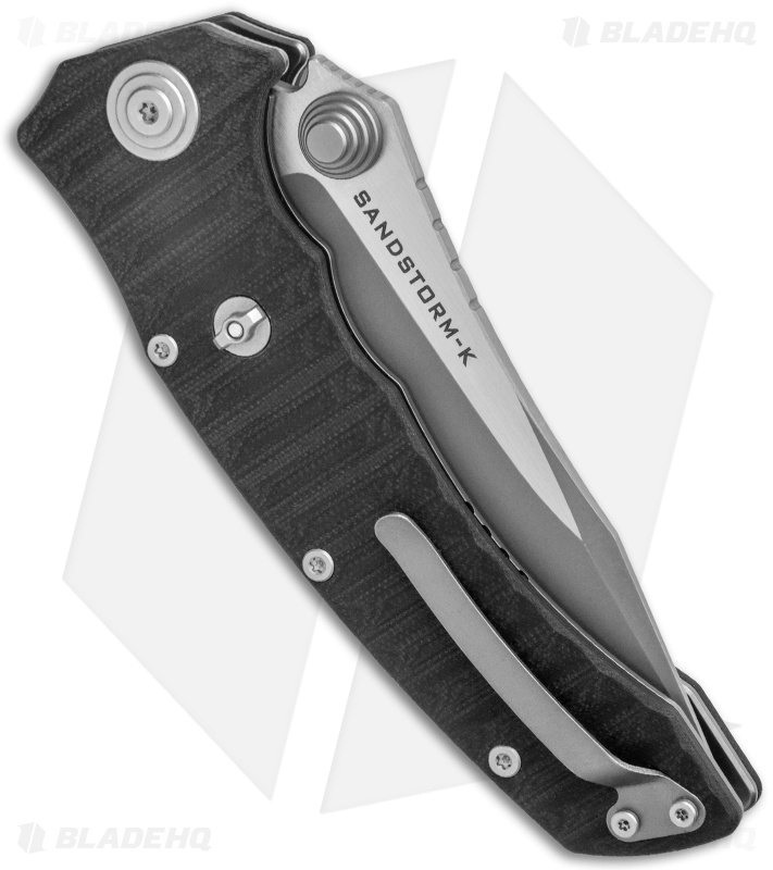 Maxace Knives Sandstorm-K Liner Lock Knife Black G10 (4.4" Two-Tone Gray)