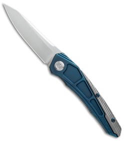 Maxace Ptilopsis Hybrid Integral Frame Lock Knife Blue/Gray Ti (Hand Satin)